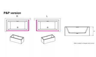 Акриловая ванна Riho Rethink Cubic Fall Plug and Play B104023005 L заполнение через перелив 160х70см белый